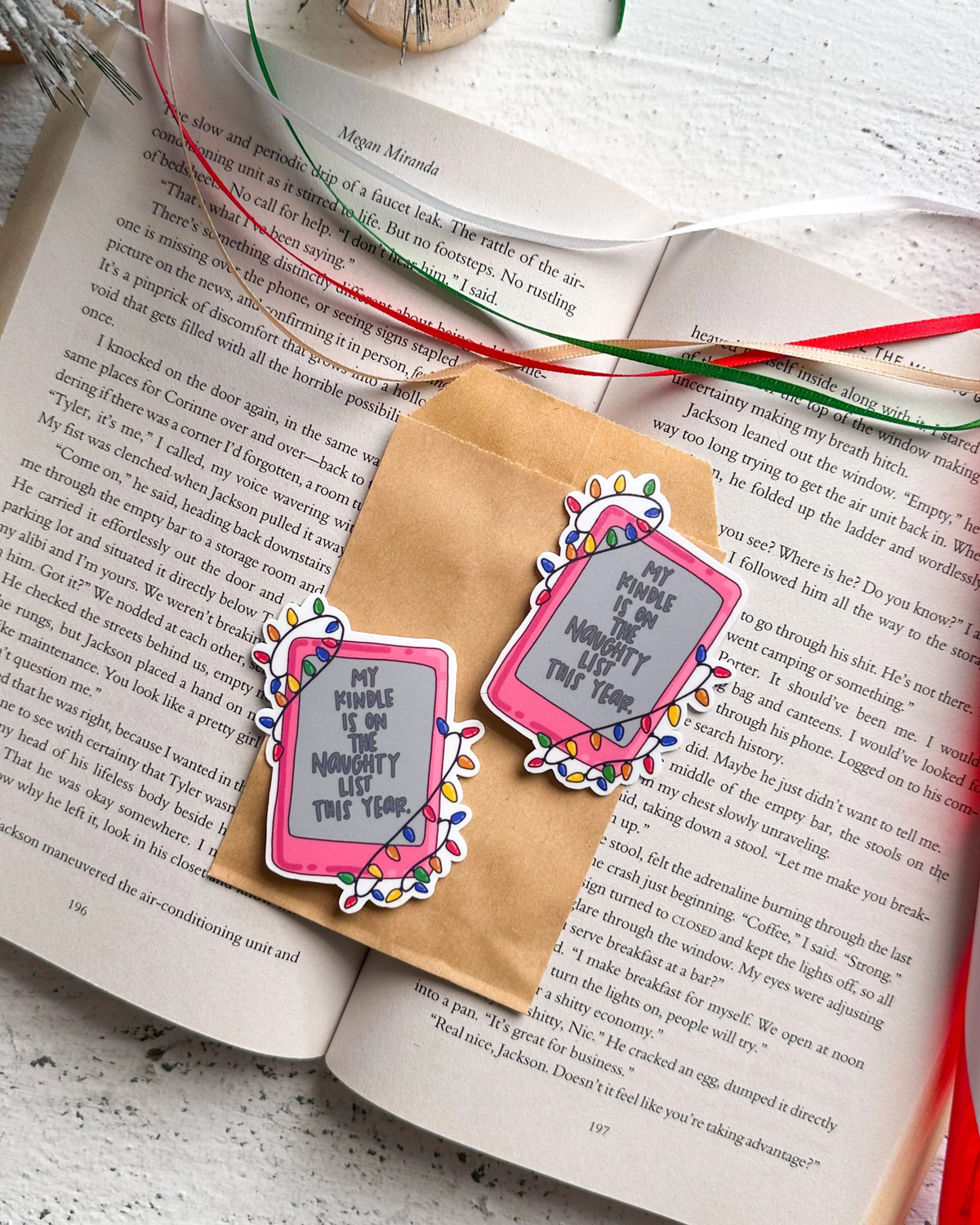 My Kindle is on the Naughty List Sticker