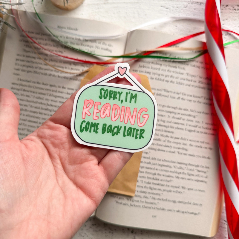 Sorry I'm Reading Sticker