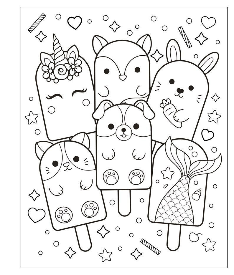 Mangatopia: Puppies and Popsicles: A Playfully Sweet Coloring Book of Anime and Manga