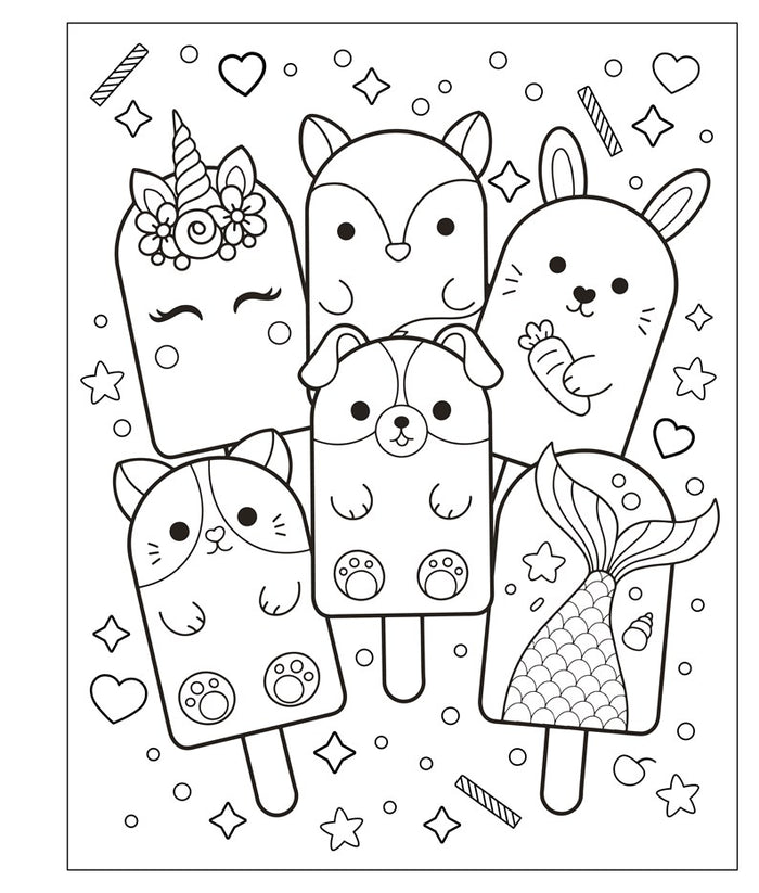 Mangatopia: Puppies and Popsicles: A Playfully Sweet Coloring Book of Anime and Manga