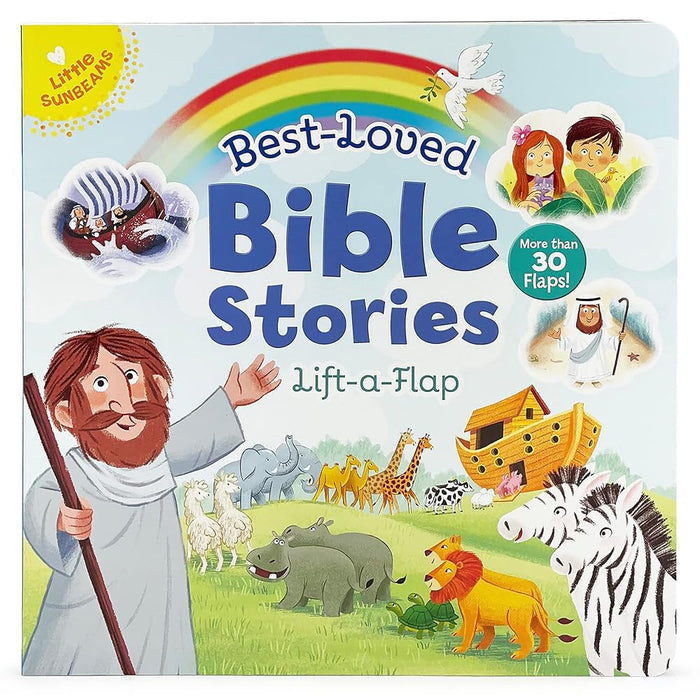 Best-Loved Bible Stories Children's Large Lift-a-Flap Board Book for Babies and Toddlers (Little Sunbeams) cover image