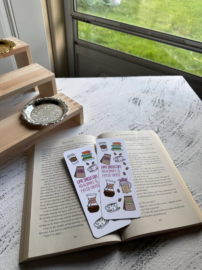 New Books and Coffee Bookmark