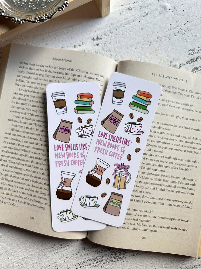 New Books and Coffee Bookmark