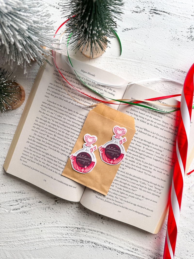 Merry Catmas BLACK CAT Sticker