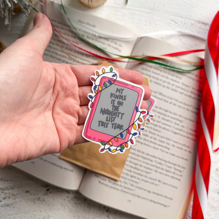 My Kindle is on the Naughty List Sticker