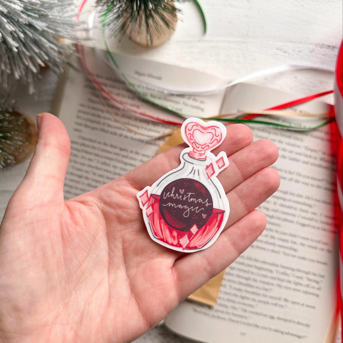 Bottled Christmas Magic Sticker
