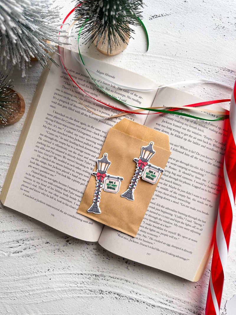 Merry Bookmas Street Light Sticker